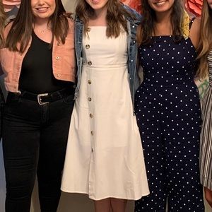 white midi dress! Perfect for bridal shower